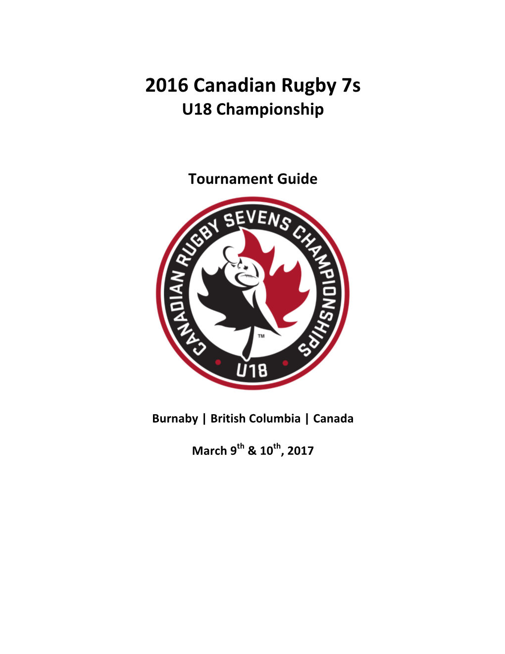 2016 Canadian Rugby 7S U18 Championship