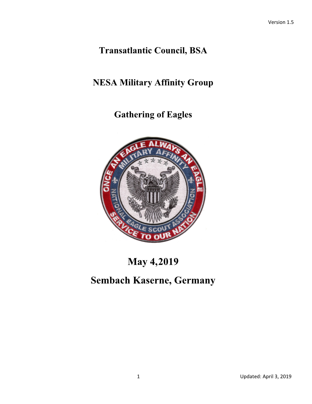May 4, 2019 Sembach Kaserne, Germany