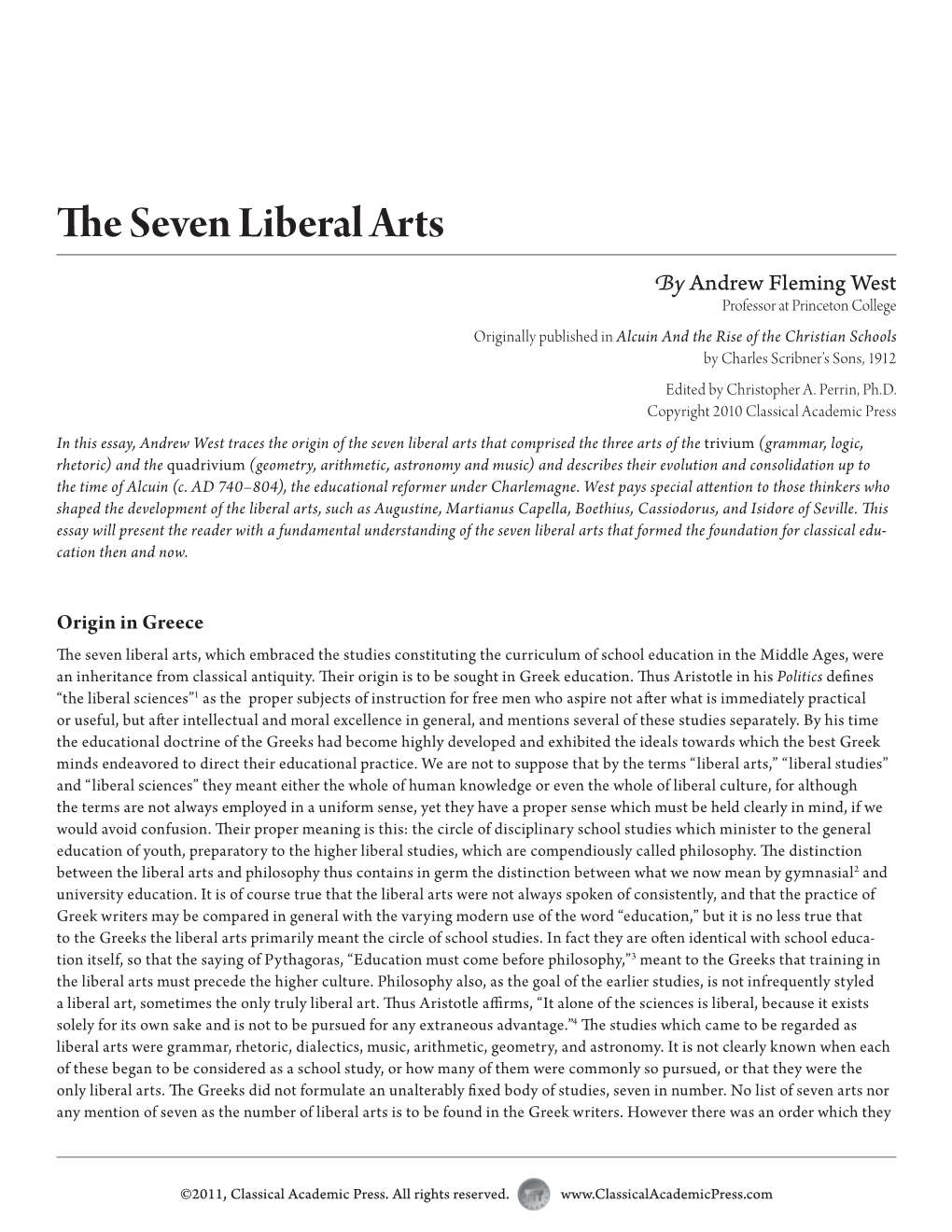 The Seven Liberal Arts