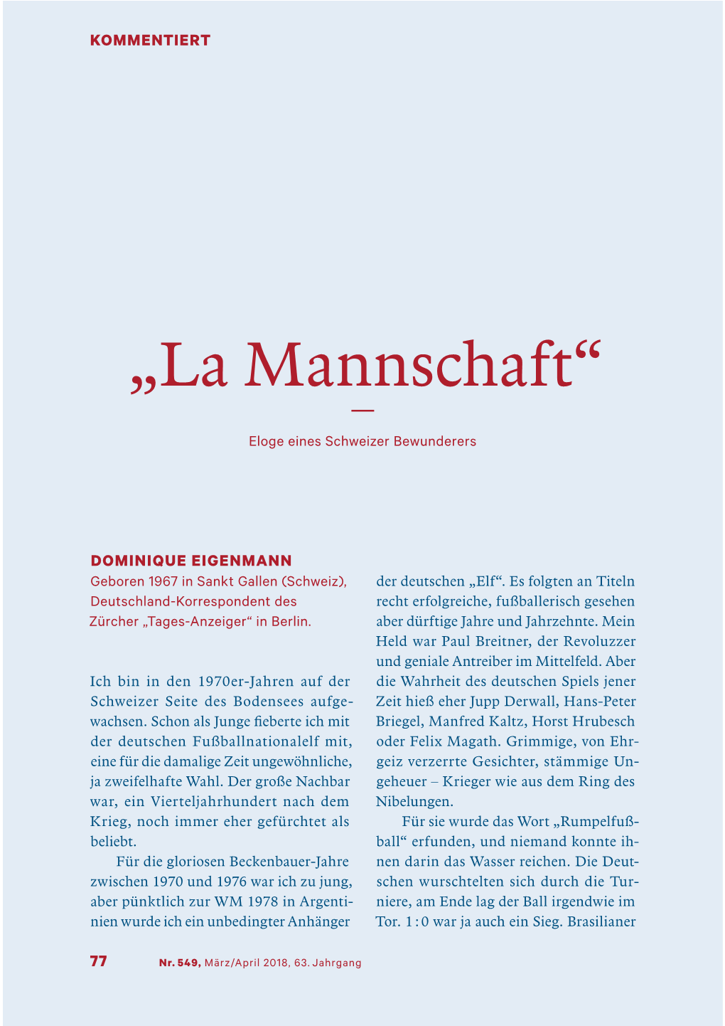 „La Mannschaft“