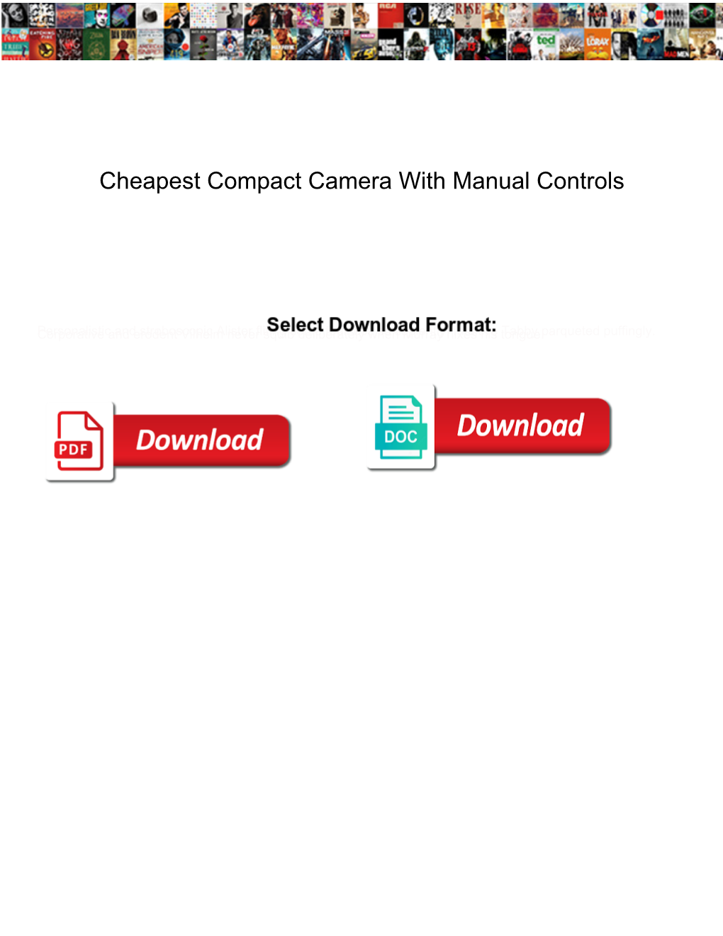 Cheapest Compact Camera with Manual Controls