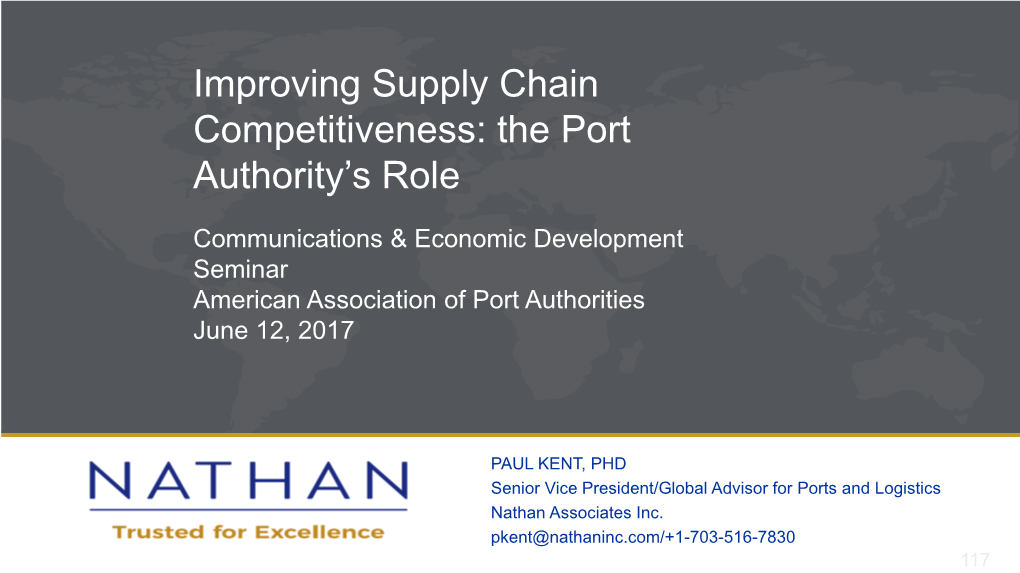 The Port Authority’S Role