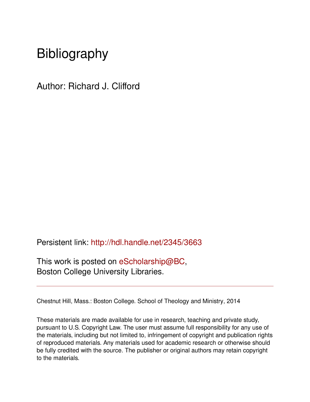 Bibliography