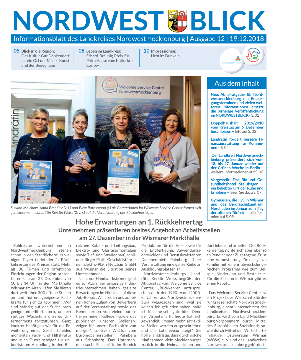 Informationsblatt Des Landkreises Nordwestmecklenburg