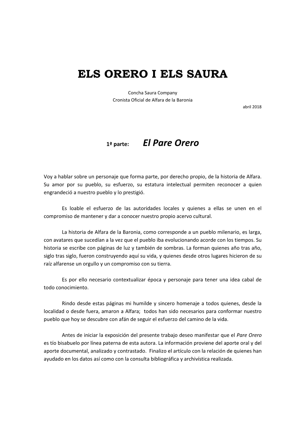 Els Orero I Els Saura