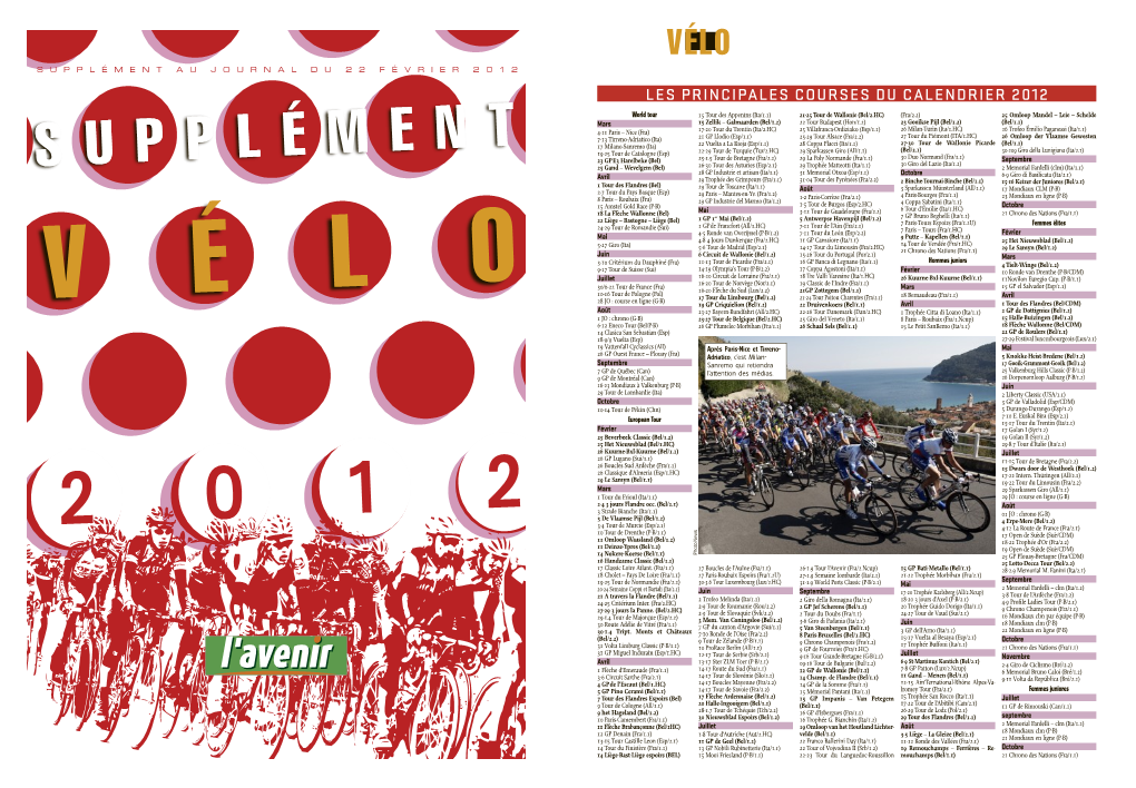 Les Principales Courses Du Calendrier 2012