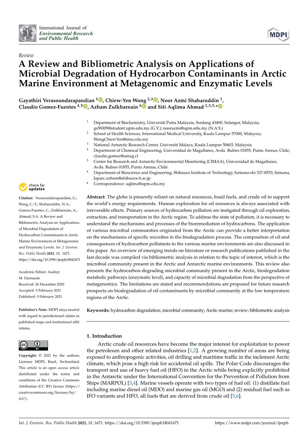 A Review and Bibliometric Analysis on Applications of Microbial