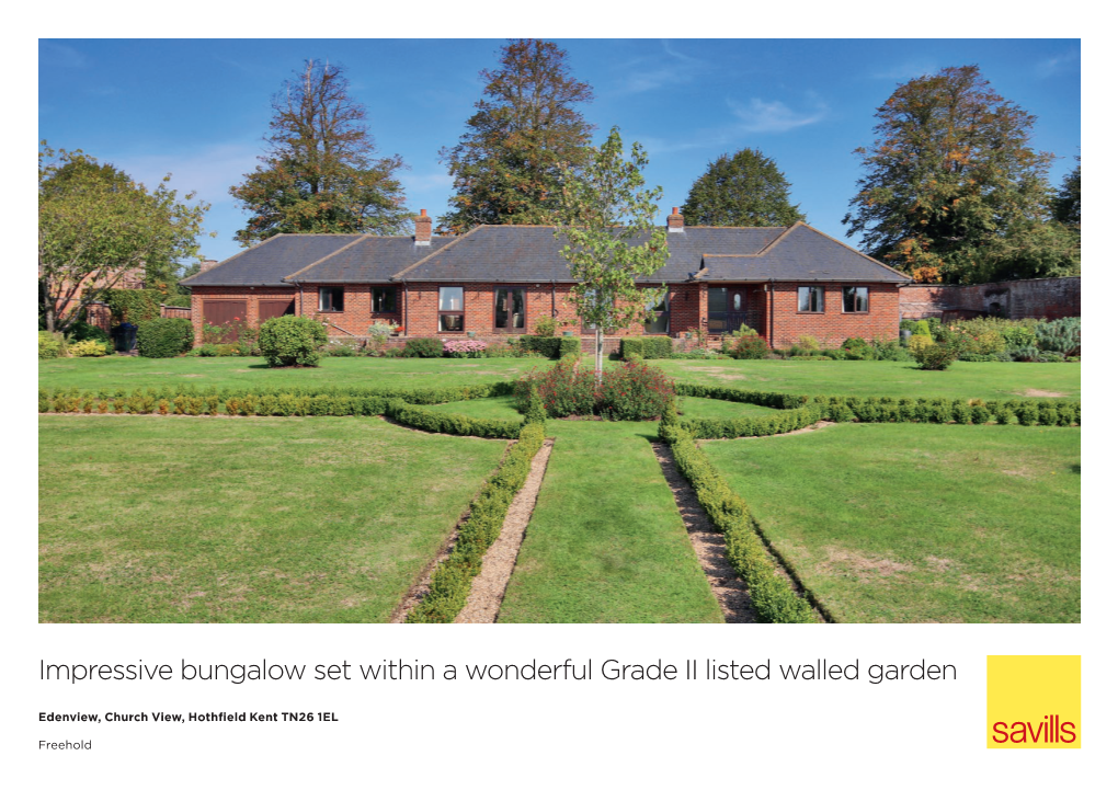 Impressive Bungalow Set Within a Wonderful Grade II Listed Walled Garden