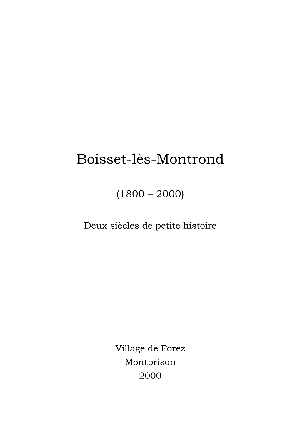 Boisset-Lès-Montrond