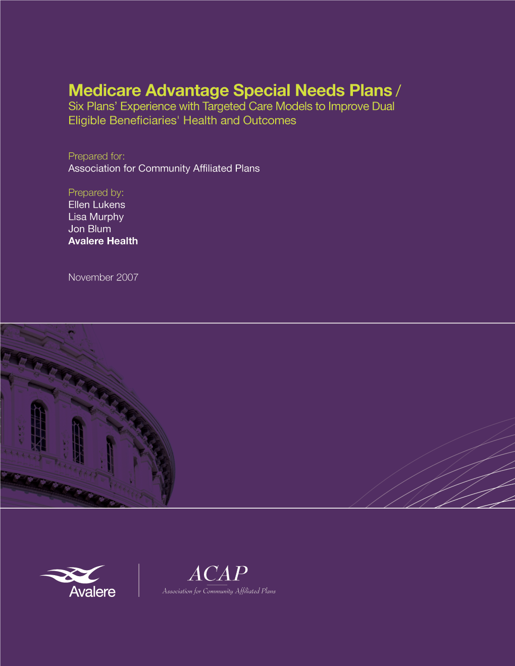 ACAP Medicare Needs Plans.Pdf