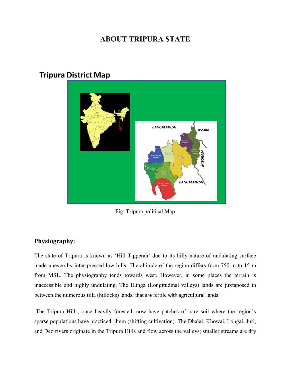 About Tripura State