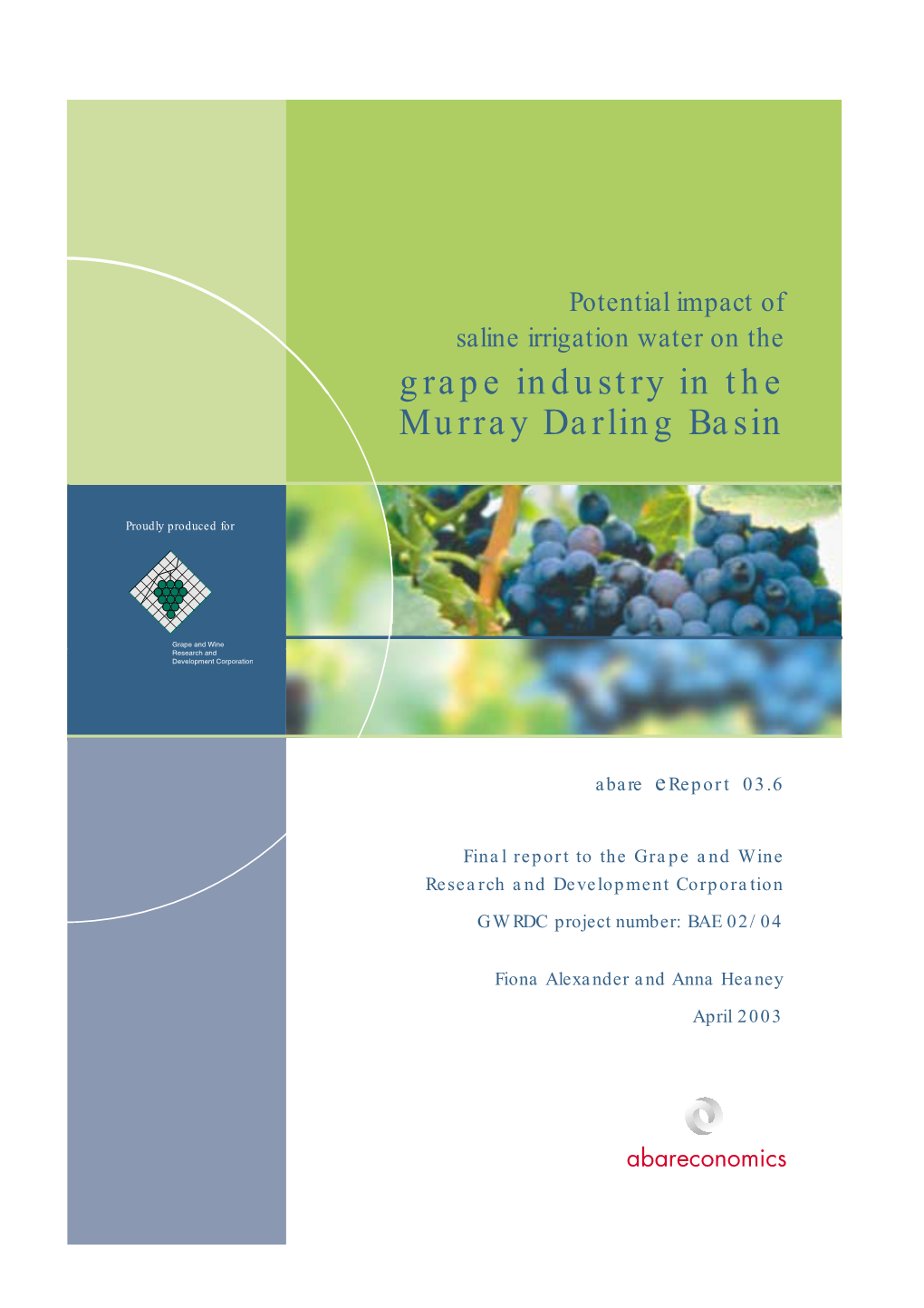 Grape Industry in the Murray Darling Basin