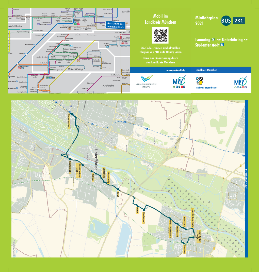 Mobil Im Landkreis München 231 Minifahrplan 2021