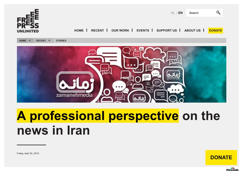 A Professional Perspective on the News in Iran | Free Press Unlimited