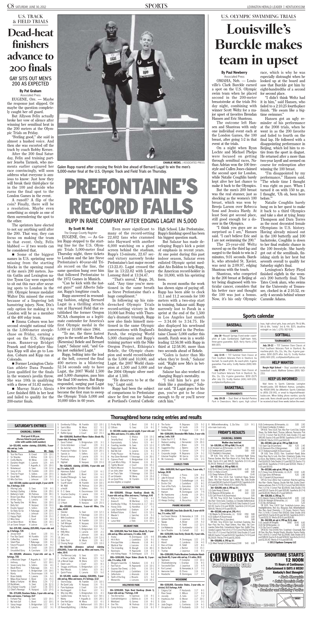 Prefontaine's Record Falls