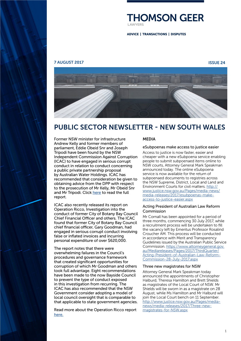 Public Sector Newsletter - New South Wales