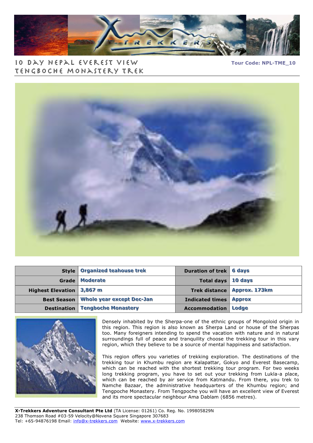 10 Day Nepal Everest View Tengboche Monastery Trek