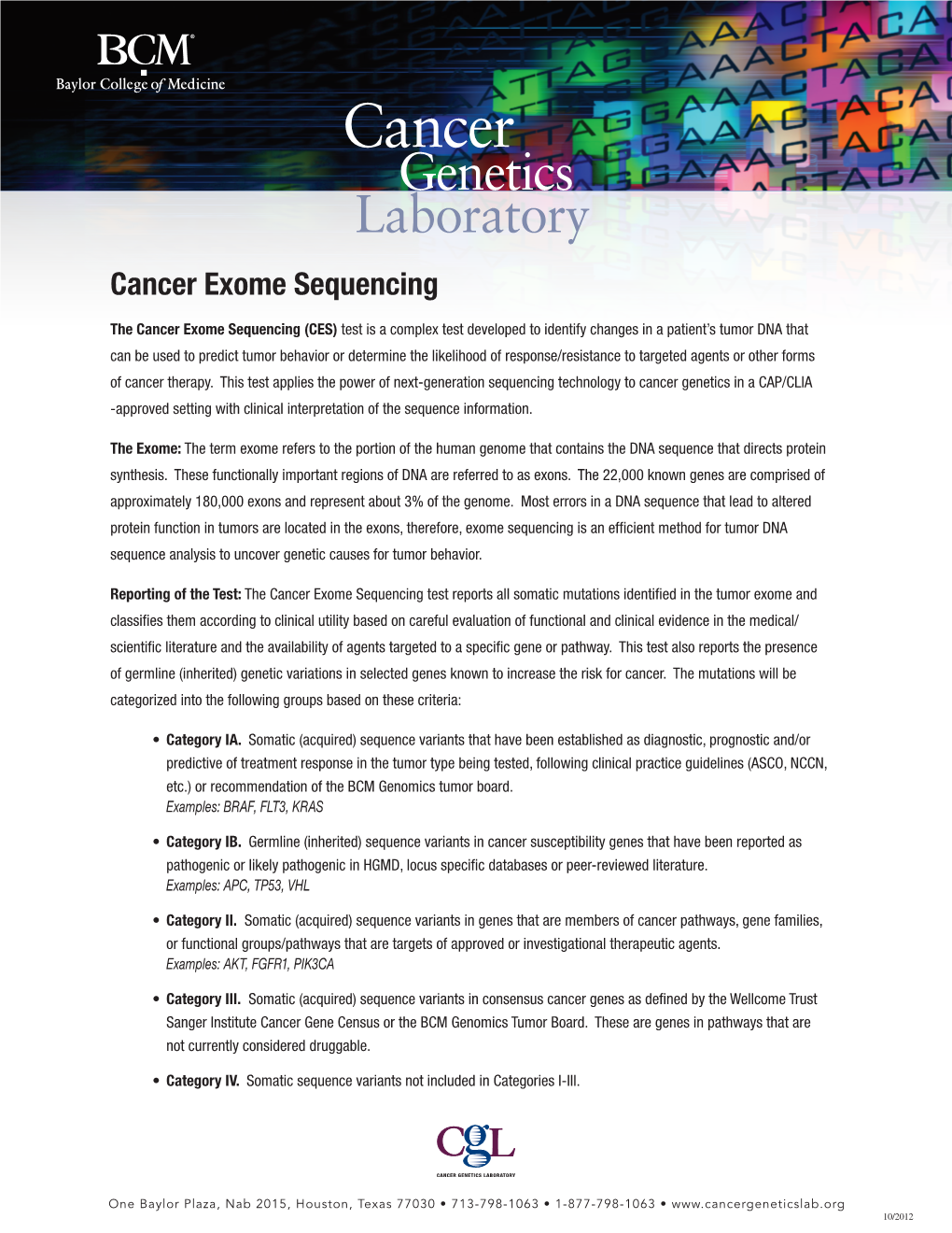 Cancer Exome Sequencing