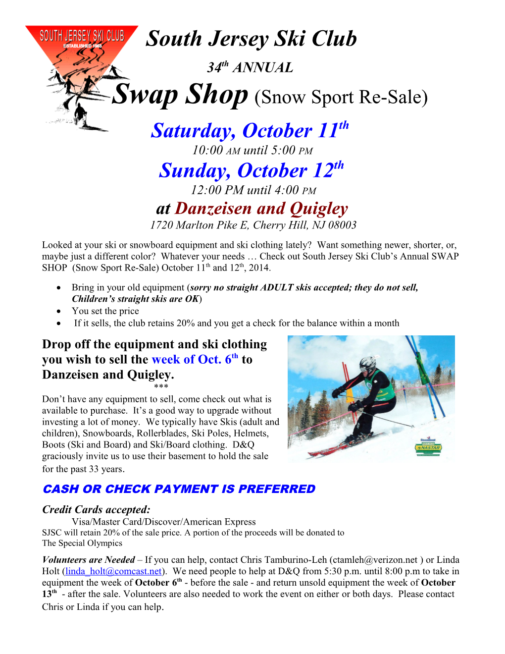 South Jersey Ski Club Presents It S Annual