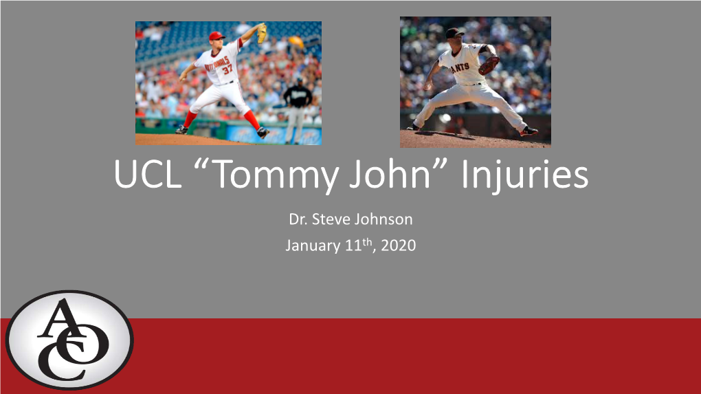 UCL “Tommy John” Injuries Dr