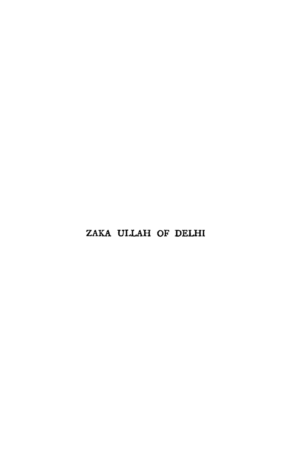 Zaka Ullah· of Delhi London Agents 8111Pein Karssali