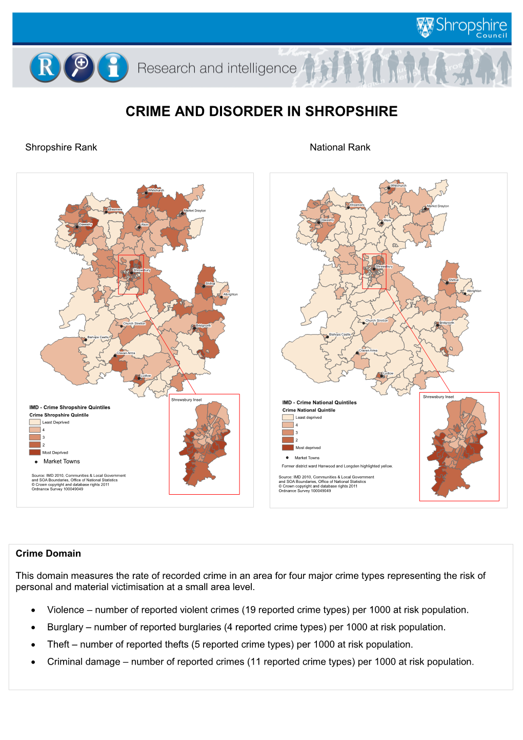 Crime and Disorder in Shropshire