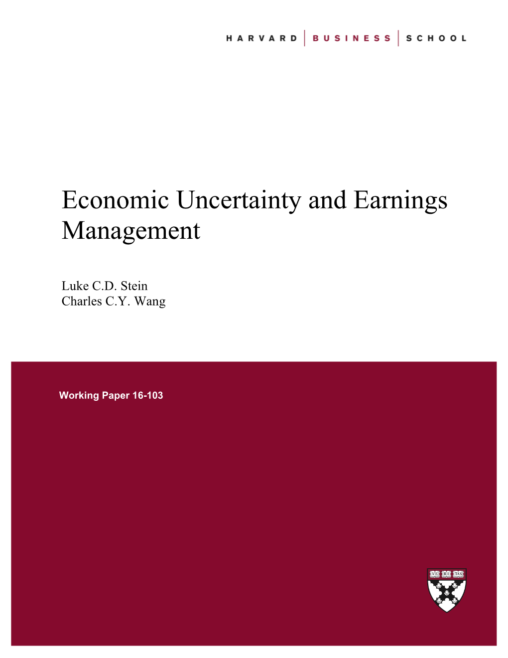 Economic Uncertainty and Earnings Management
