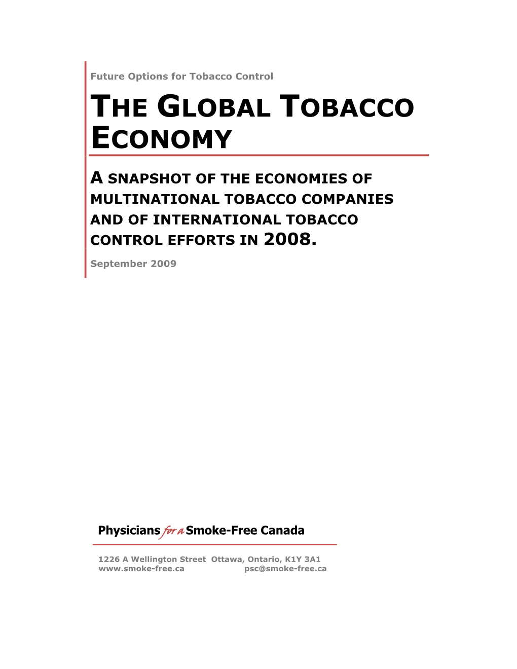 The Global Tobacco Economy