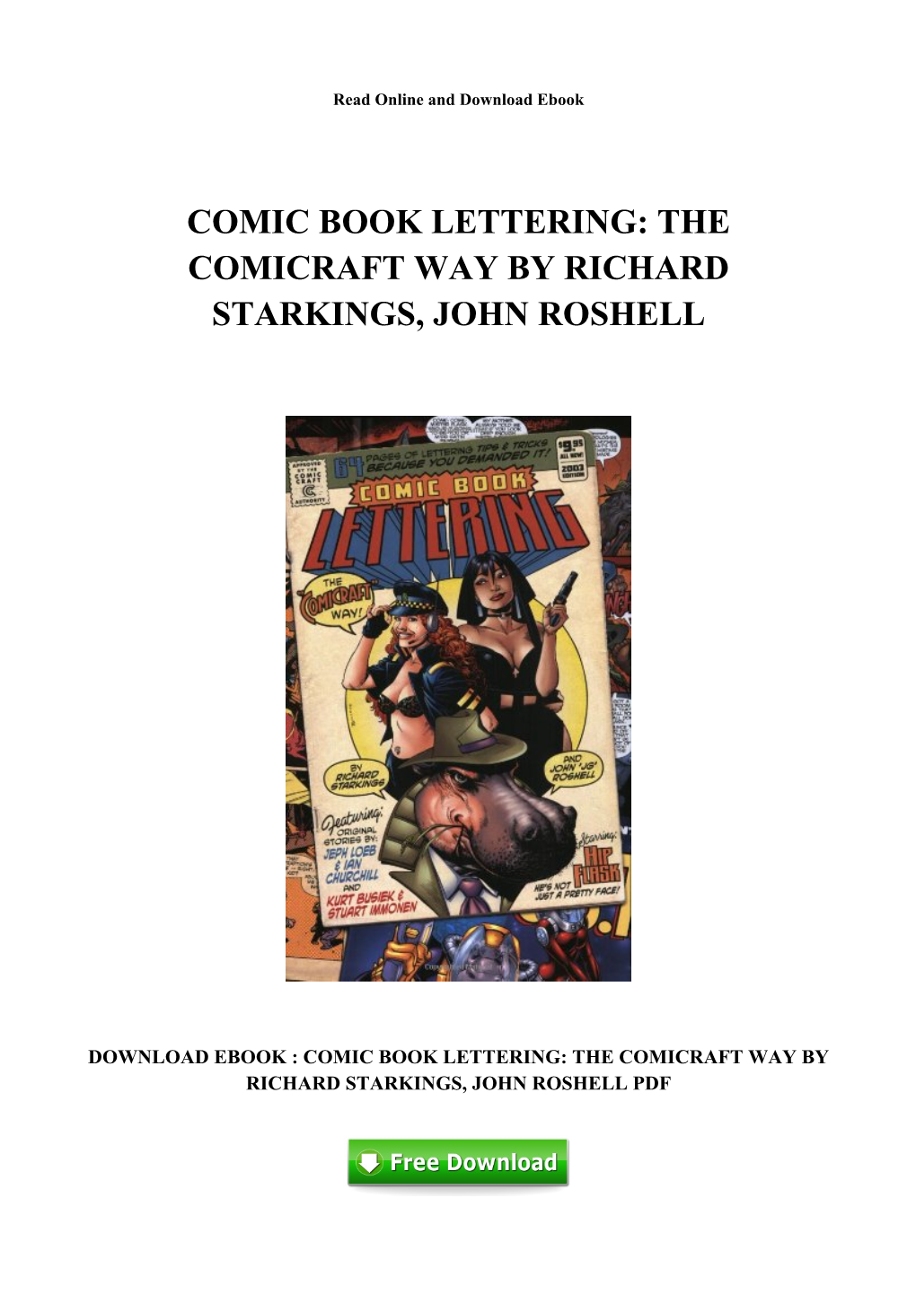 The Comicraft Way by Richard Starkings, John Roshell