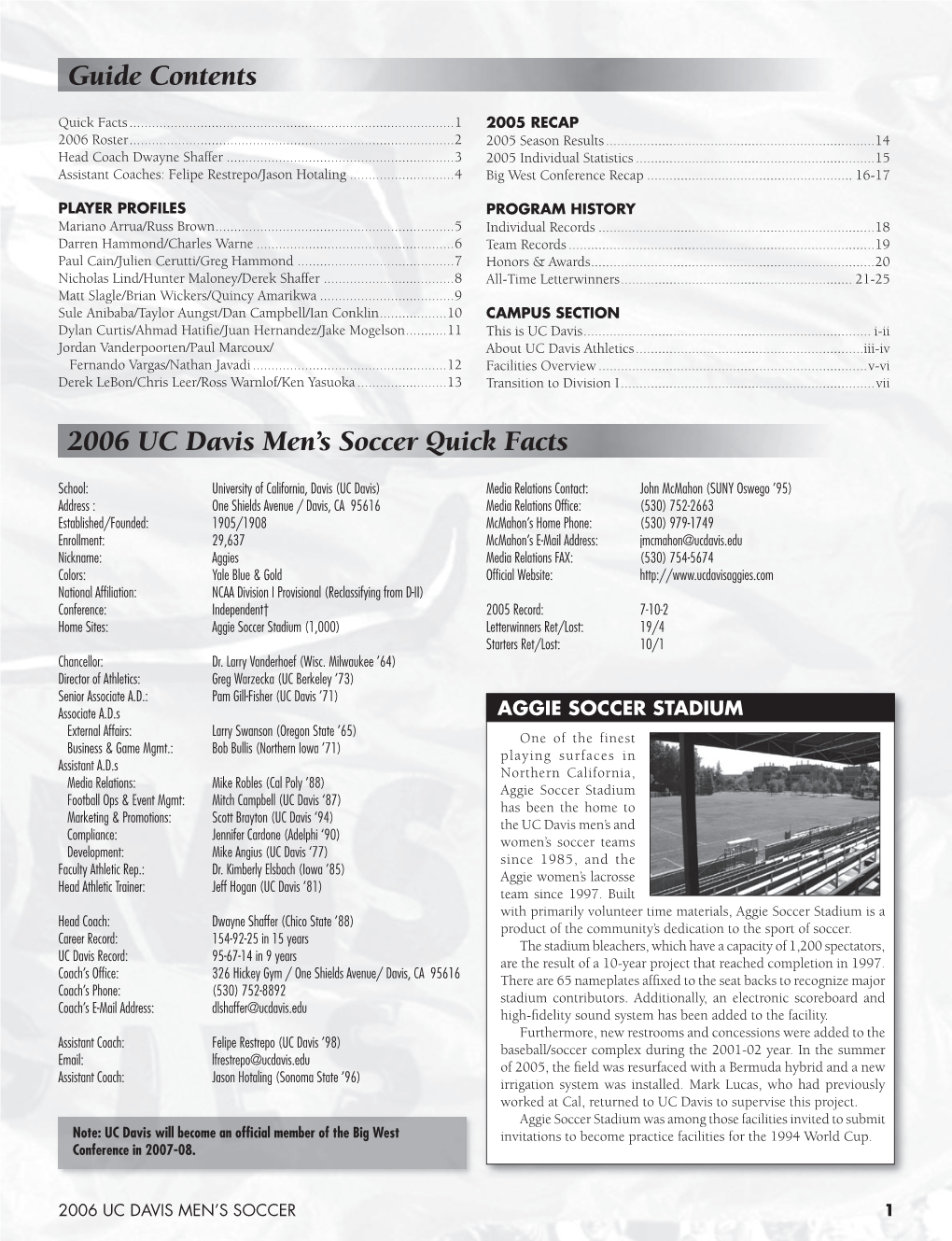 '06 MSC Media Guide.Indd