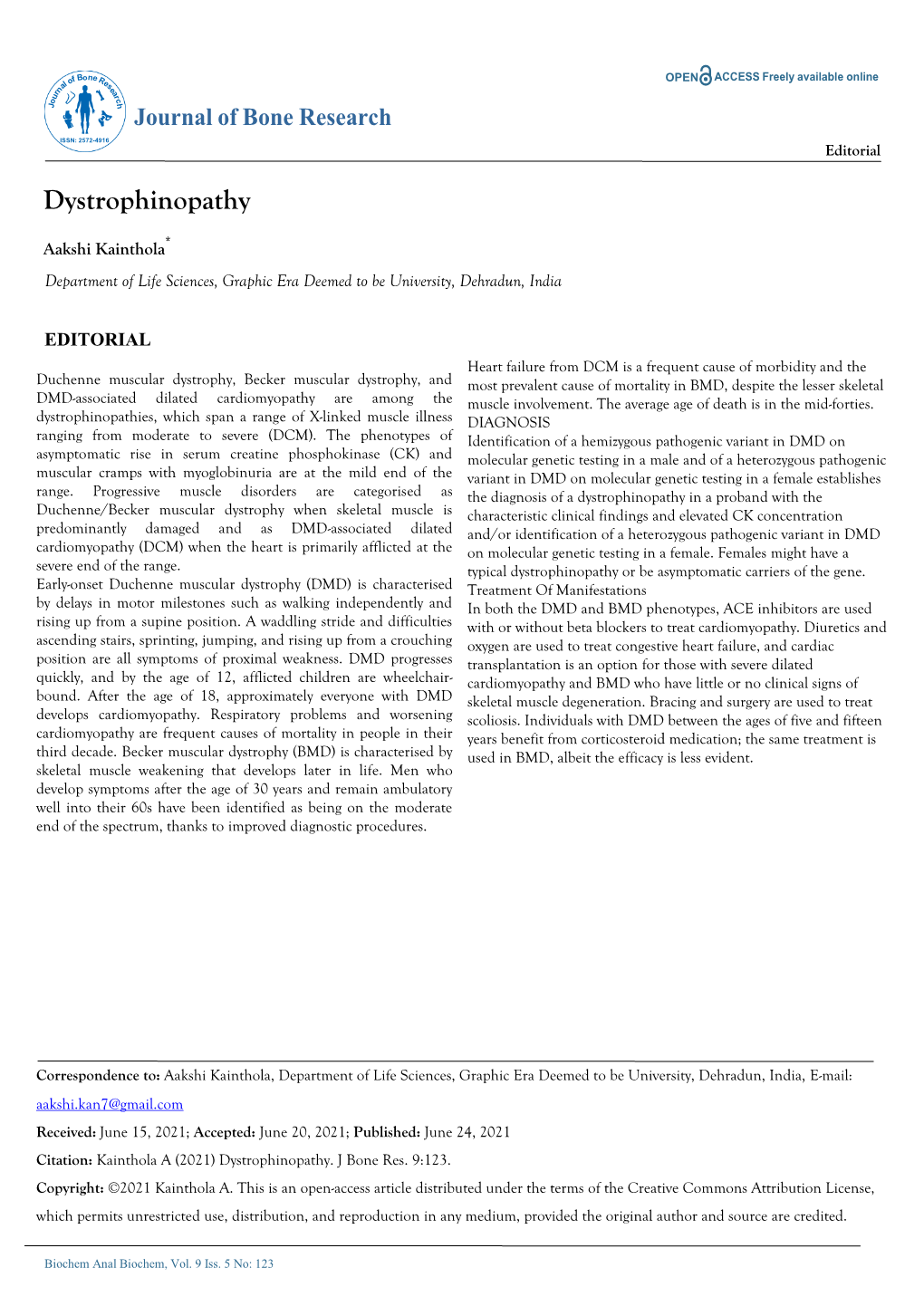 Dystrophinopathy