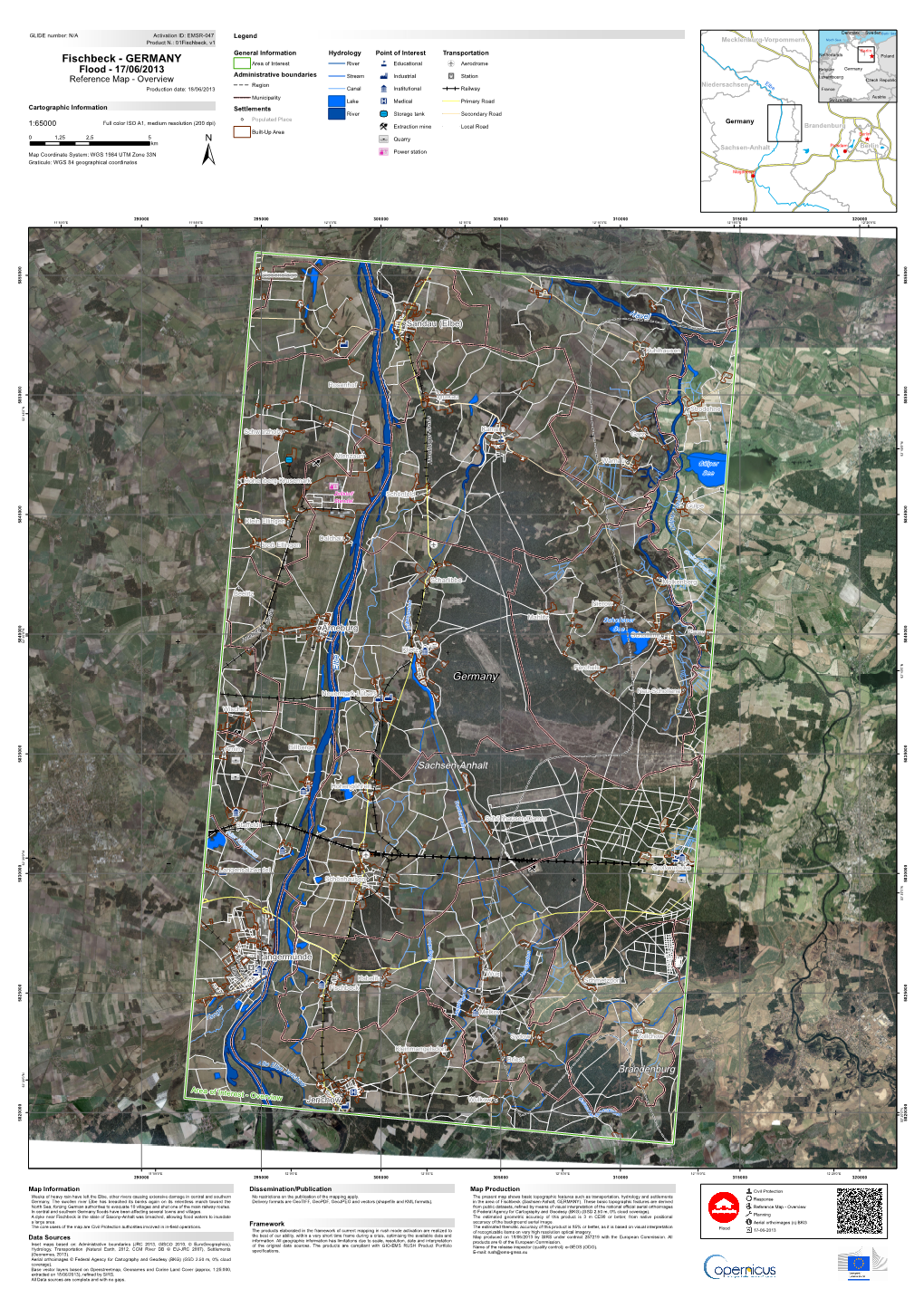 200 Dpi) Germany 1:65000 1 Extraction Mine Local Road Brandenburg Built-Up Area Berlin 0 1,25 2,5 5 U ³ Quarry ^ Km Potsdam Berlin E Sachsen-Anhalt .!