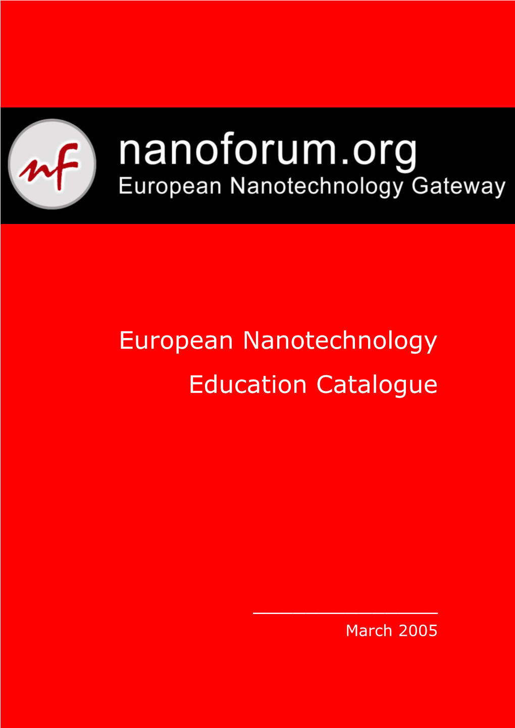 European Nanotechnology Education Catalogue