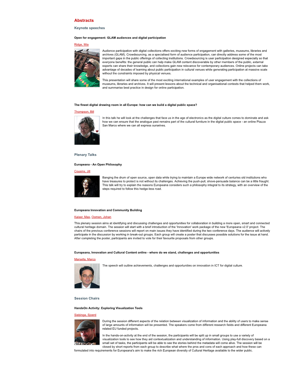 Europeana Tech Conference ﬁle:///Users/Marcus/Downloads/Europeana Tech Conference.Html