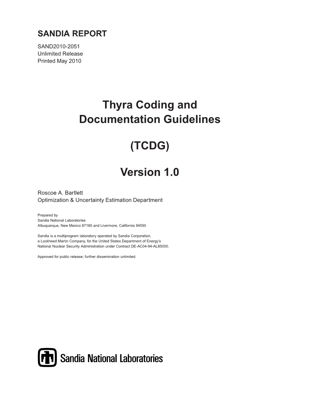 Thyra Coding and Documentation Guidelines