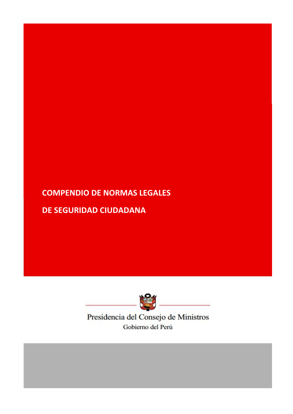 Compendio De Normas Legales De Seguridad Ciudadana