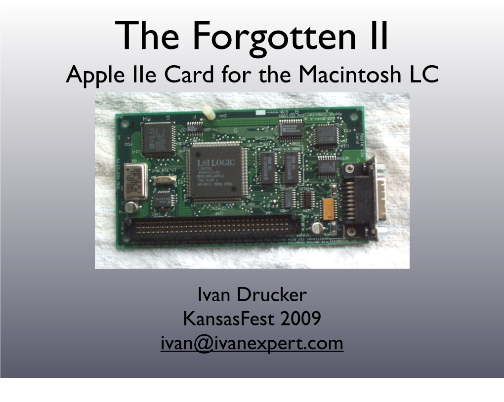 Apple Iie Card for the Macintosh LC