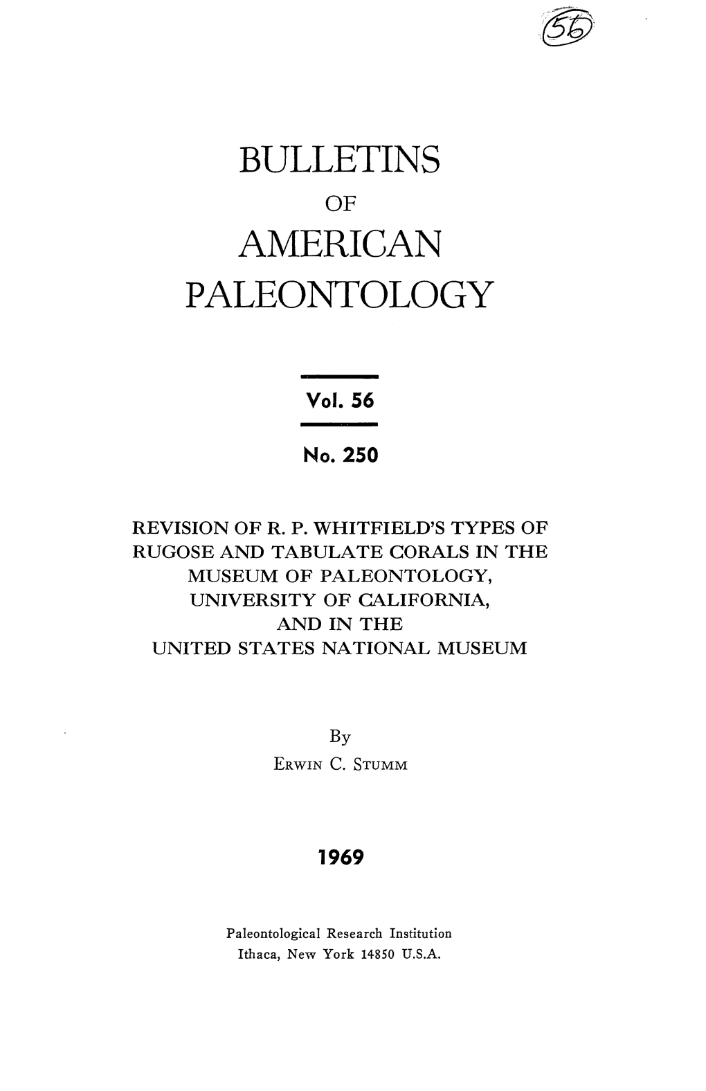 Bulletins American Paleontology