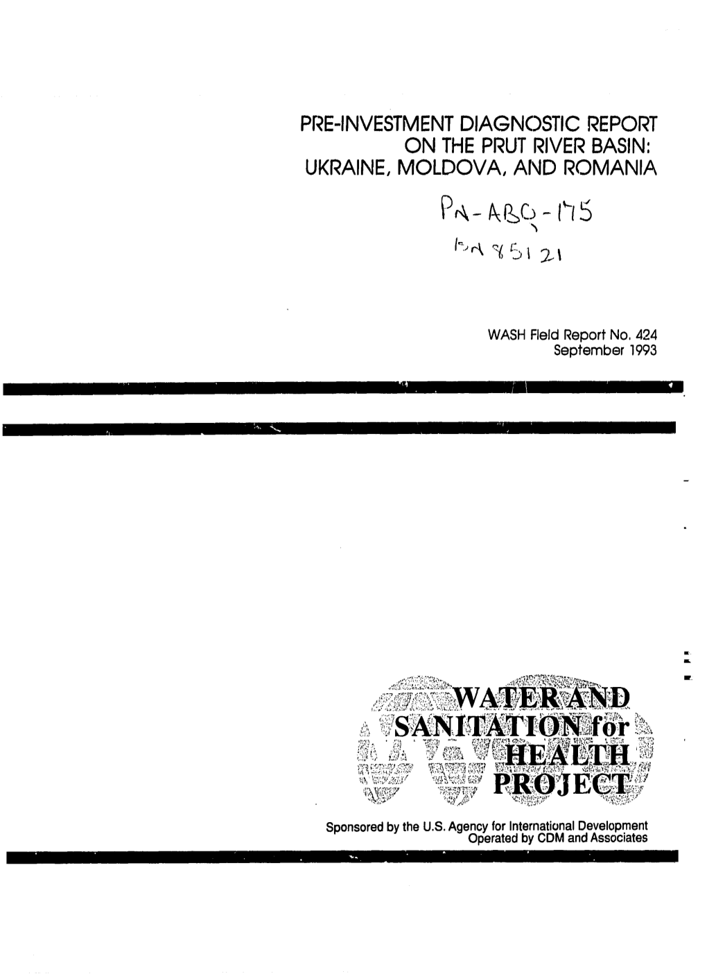 Pre-Investment Diagnostic Report on the Prut River Basin: Ukraine, Moldova, Aiid Romania