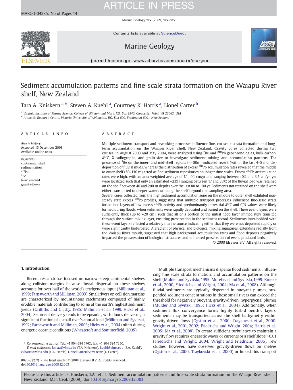 Sediment Accumulation Patterns and Fine-Scale Strata Formation on The