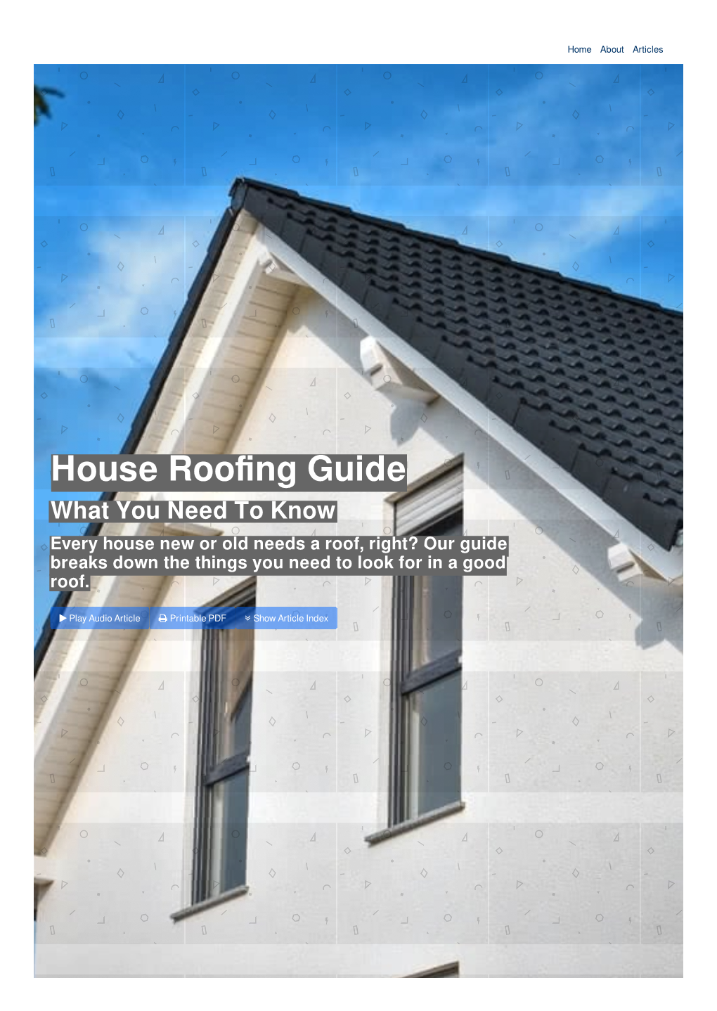 House Roofing Guide