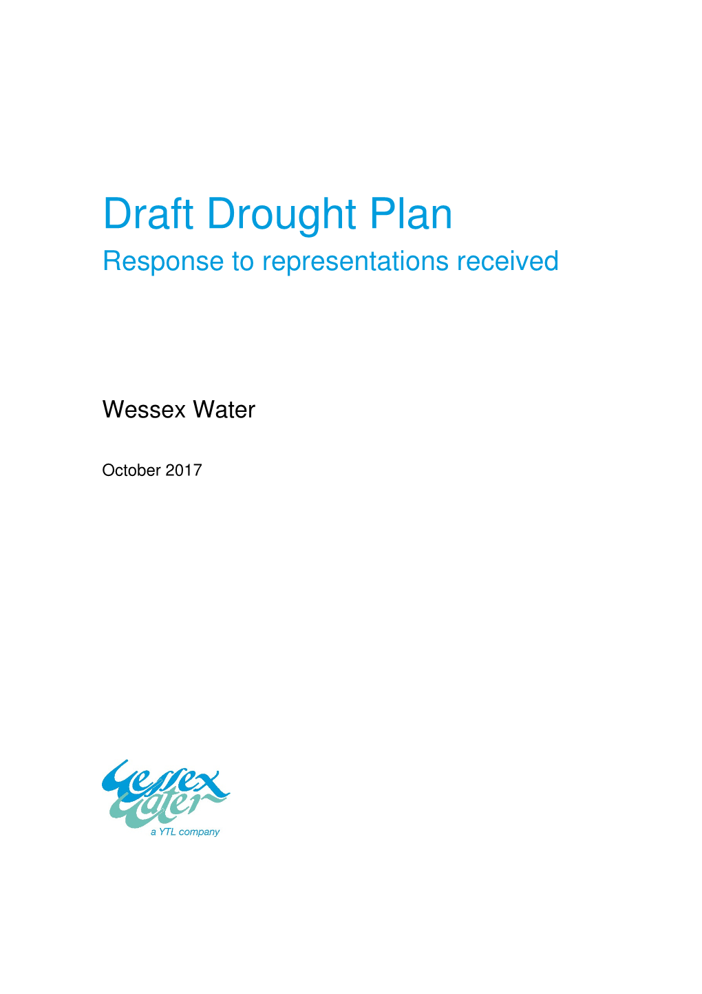 Draft Drought Plan Response to Representations Received