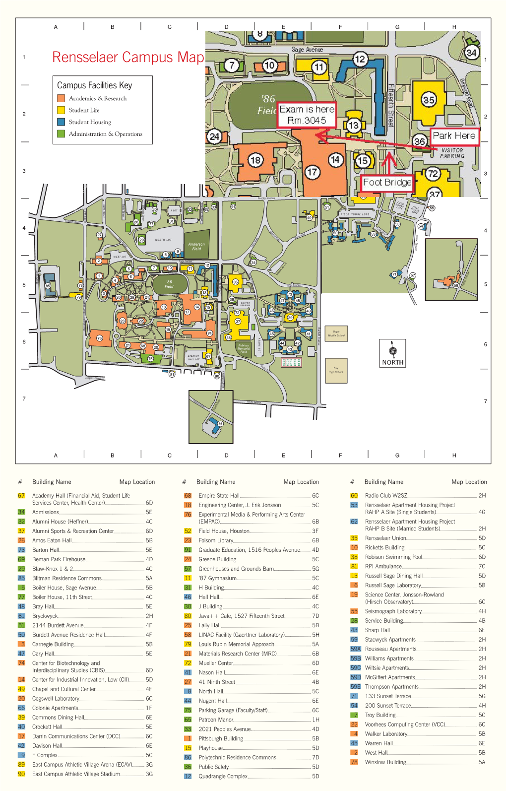 Rensselaer Campus Map 1 66