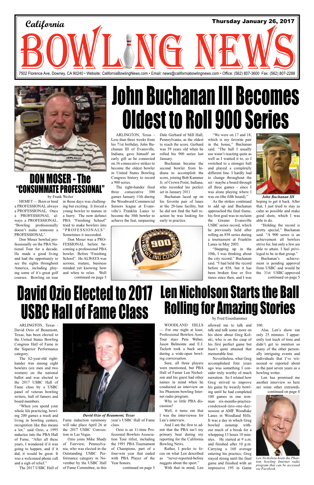 John Buchanan III Becomes Oldest to Roll 900 Series