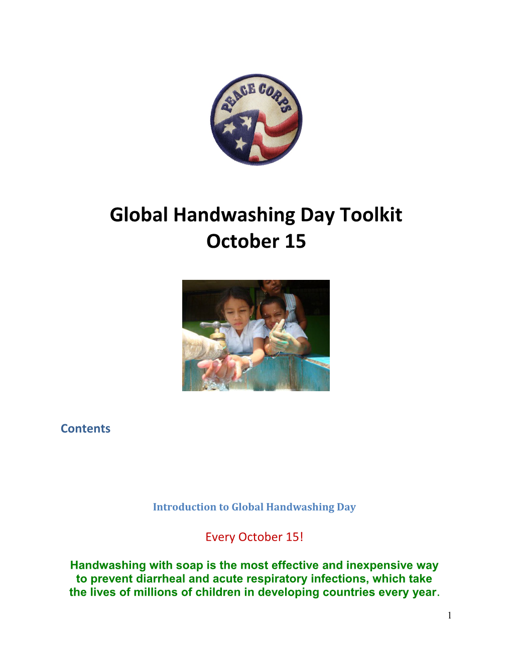 Global Handwashing Day Toolkit