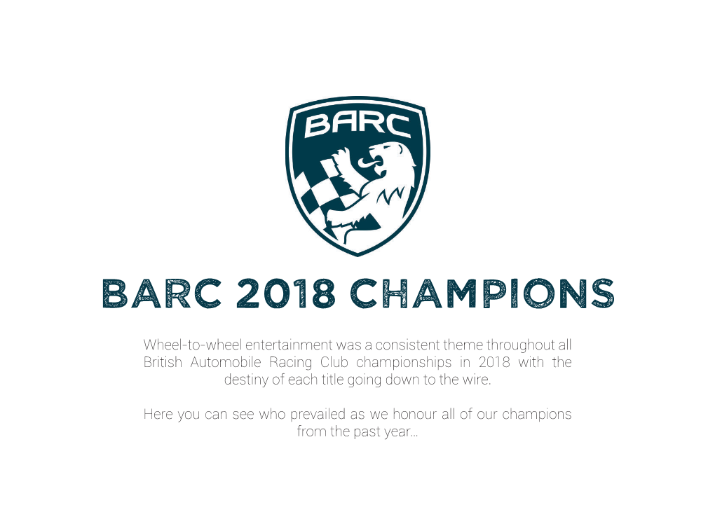 Barc 2018 Champions