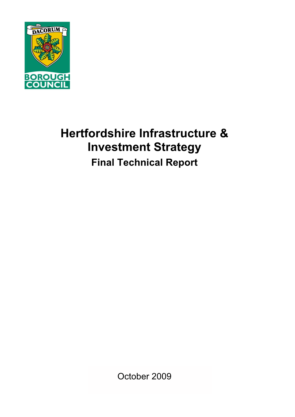 Hertfordshire Infrastructure & Investment Strategy