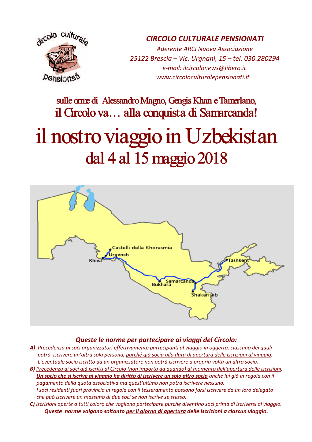 Il Nostro Viaggio in Uzbekistan Dal 4 Al 15 Maggio 2018