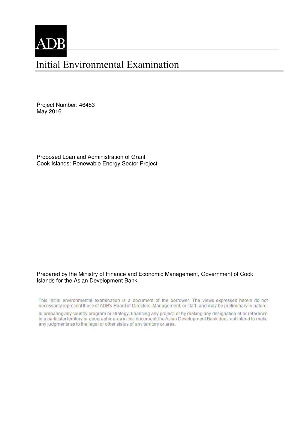 Renewable Energy Sector Project