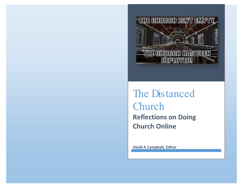 The Distanced Church Reflections on Doing Church Online